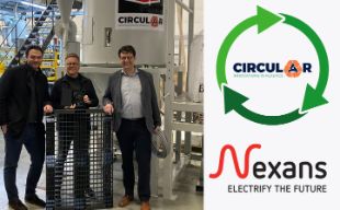 Paul Borghouts, Julien Brin en Henk Kras bij de ondertekening met Circular Plastics Alliance