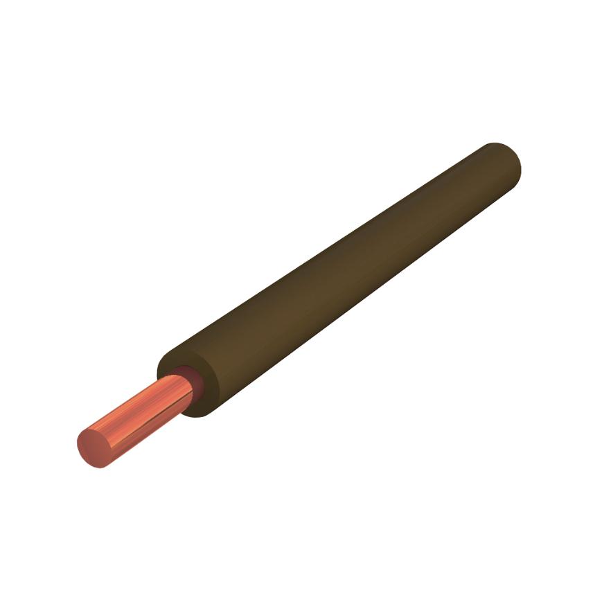 Profwire VD H07V-U Eca 2,5 mm2 bruin - 100m