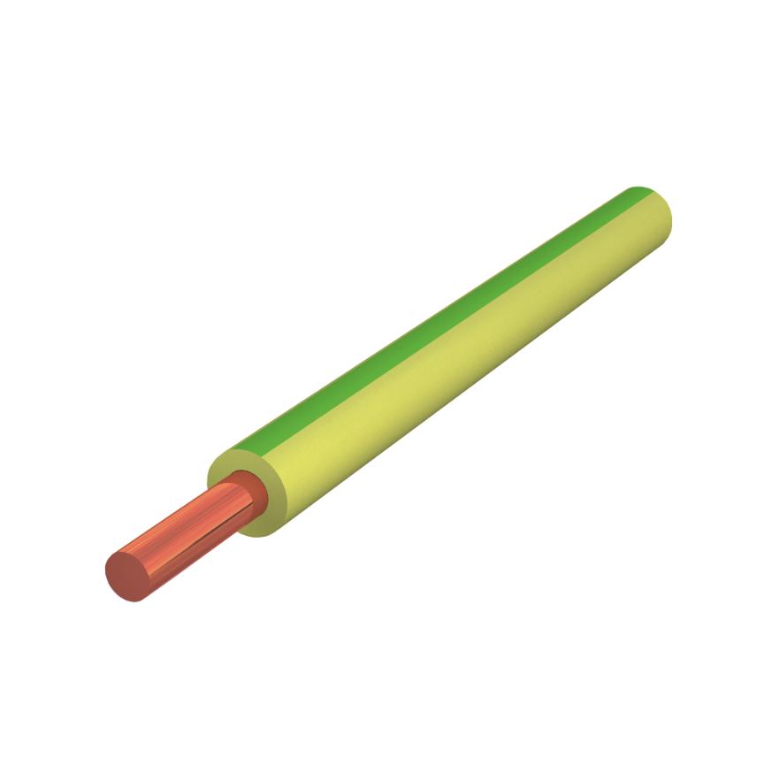 VD H07V-U Eca 1,5 mm2 groen/geel - 100m