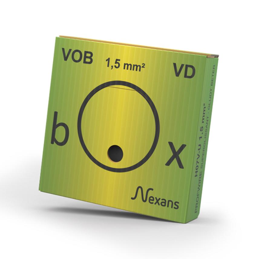 VDBOX H07V-U Eca 1.5 groen/geel D100