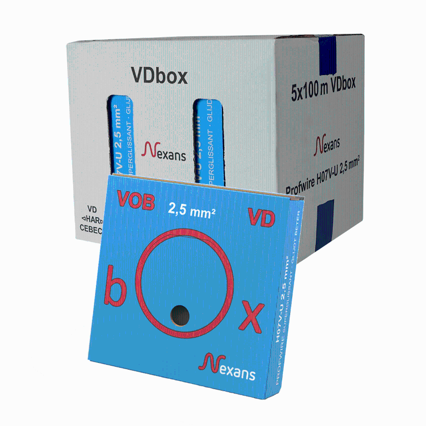 VDbox H07V-U Eca 2.5  BLUE 5D100