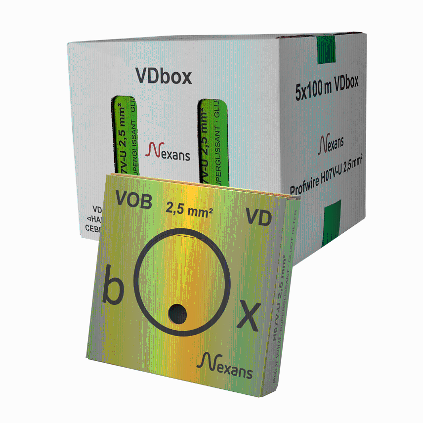 VDbox H07V-U Eca 2.5  GR-YE 5D100
