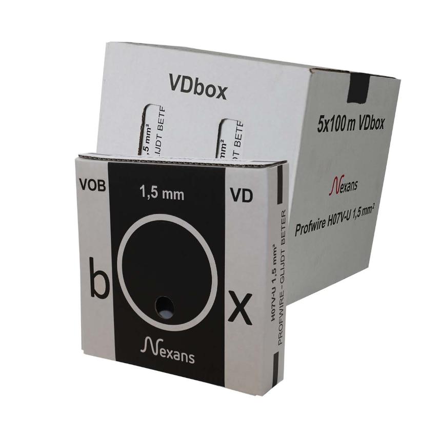 VDbox H07V-U Eca 1.5  BLACK/WHITE  5D100